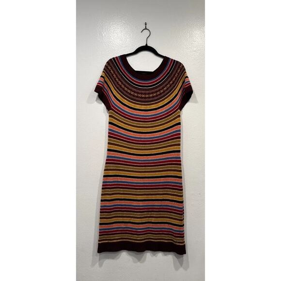 Tommy Hilfiger Dresses & Skirts - Tommy Hilfiger Fair Isle Wool Alpaca Striped Knit Dress Women’s Size Large Boho
